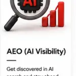 AEO & AI Visibility 3D icon